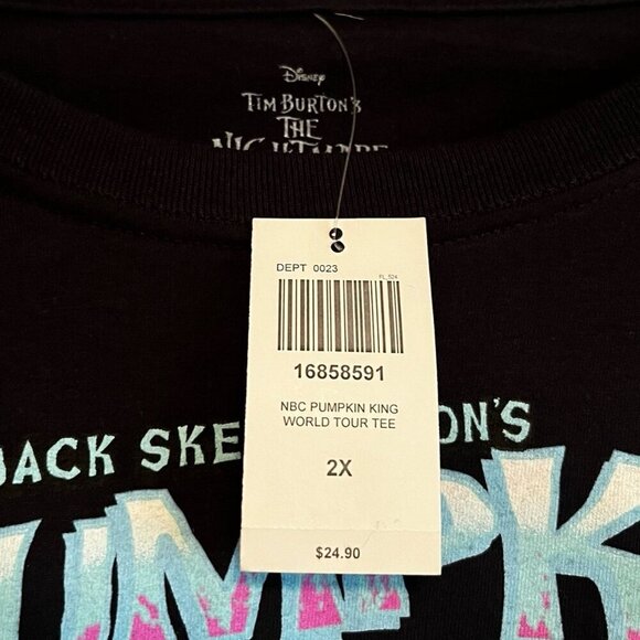 Nightmare Before Christmas NBC Pumpkin King Graphic Tee Size 2x - Picture 3 of 6